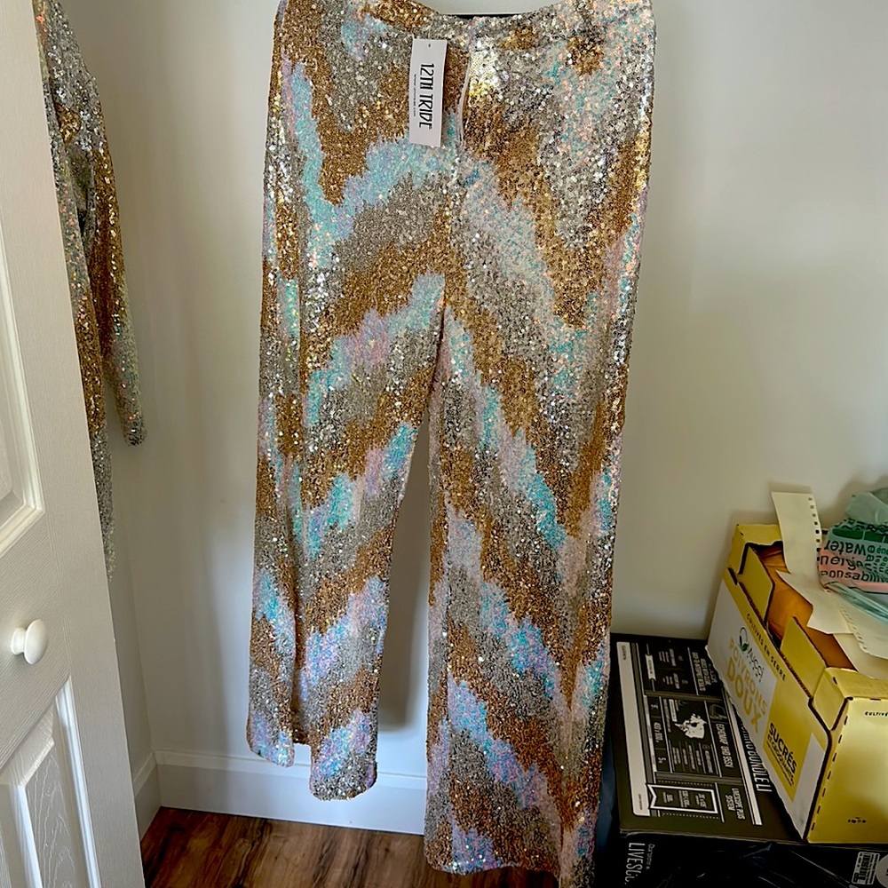 12th Tribe Genevieve Ivory multi sequin set- taylor swift eras outfit, lover era